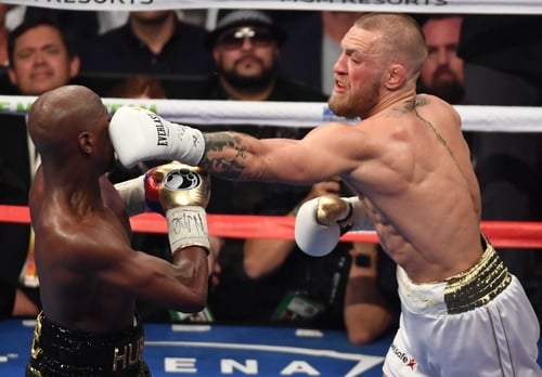 UFC star Conor McGregor went toe-to-toe with boxing legend Floyd Mayweather