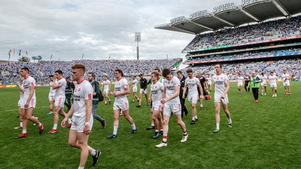 Tyrone players trod off the Croke Park turf after their humbling by Dublin