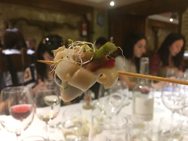 Squid with cod and bacon at Los Zagales