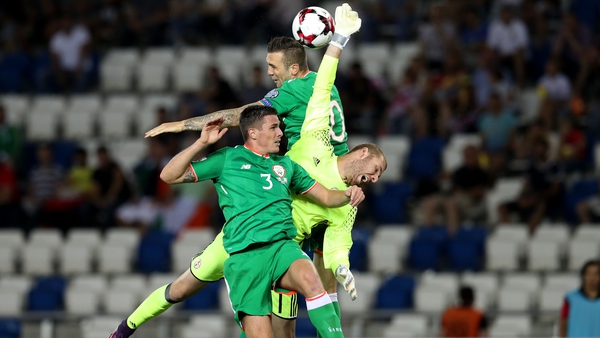 Shane Duffy has headed Ireland into a 1-0 lead in Tbilisi
