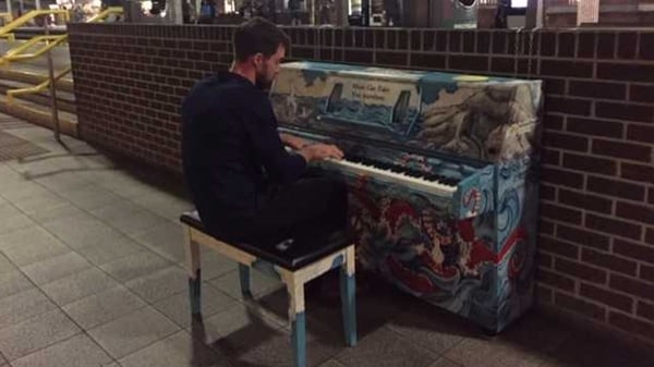 The piano was installed at the station in Dublin city centre in 2017