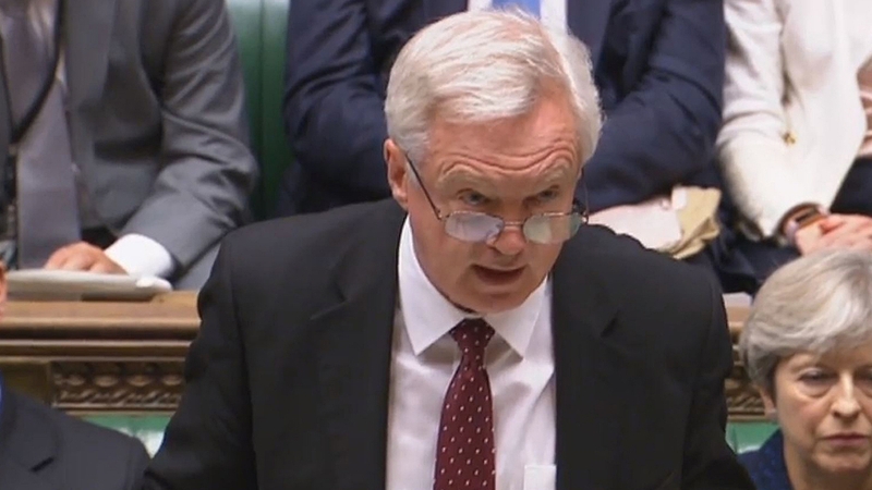 David Davis was speaking during Brexit questions in the House of Commons