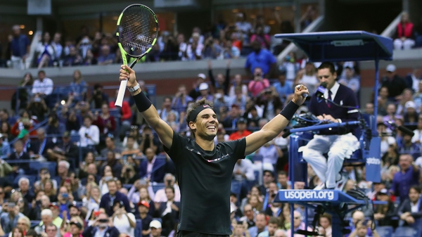 Rafa Nadal celebrates his US Open success