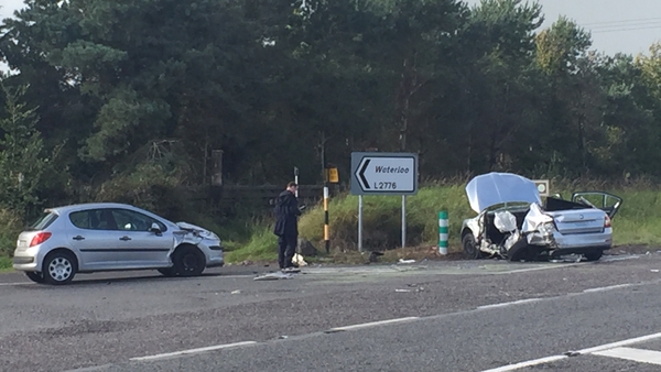 The scene of the crash on the Limerick to Cork road in 2017