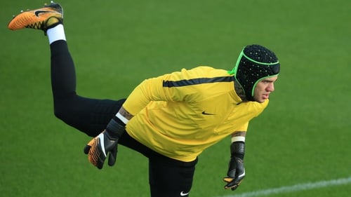 Manchester City's Brazilian goalkeeper Ederson