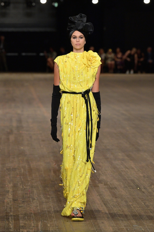 Kaia Gerber walks the runway for Marc Jacobs