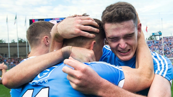 Brian Fenton embraces Con O'Callaghan after the final whistle - neither man has experienced Championship defeat with Dublin
