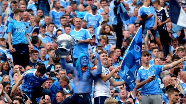 Dublin supporters celebrate their team's success
