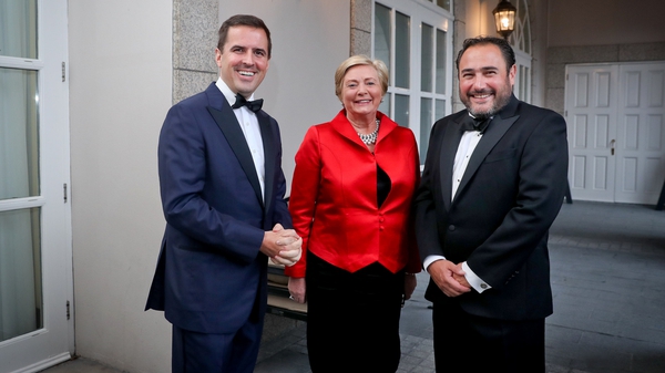 IDA CEO Martin Shanahan, Minister for Business, Enterprise & Innovation Frances Fitzgerald and Mauricio Noé, head of Europe at Kroll Bond