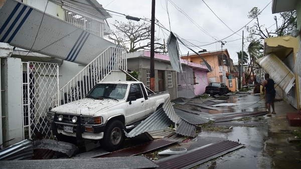 Damage to homes in Puerto Rico following Hurricane Maria in September 2017. Photo: Getty Images