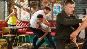 Prince and Damon have a punch up in The Dog on Hollyoaks
