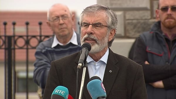 Gerry Adams was speaking at an event in west Belfast to commemorate hunger strikers