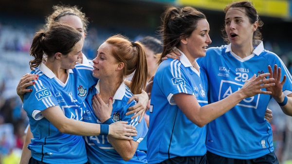 Dublin players celebrate their All-Ireland final victory