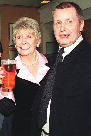 Liz and Coronation Street creator Tony Warren in 1995.