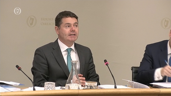Finance Minister Paschal Donohoe is before the Finance Committee today