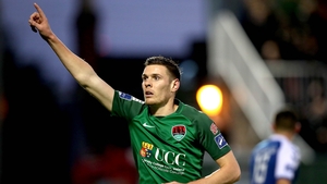 Garry Buckley celebrates what proved to be the winning goal at Turner's Cross