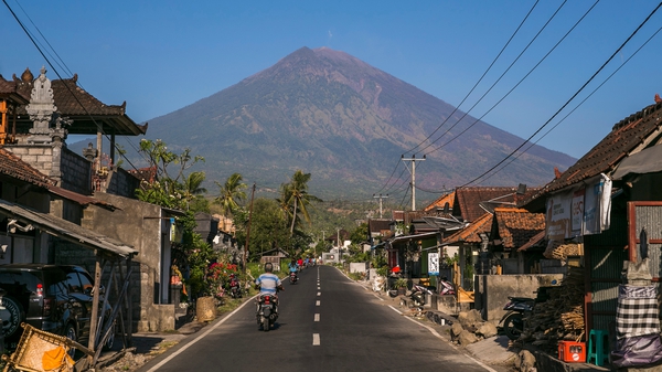 Over 70,000 people live within the nine kilometre radius affected by Mount Agung's volcanic activity
