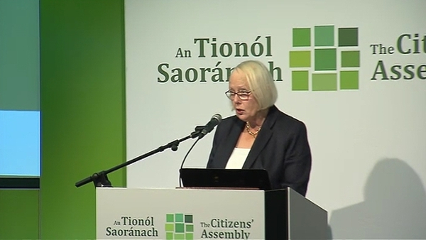 Citizens' Assembly chair Ms Justice Mary Laffoy paid tribute to the 1,200 submissions on climate change received from members of the public