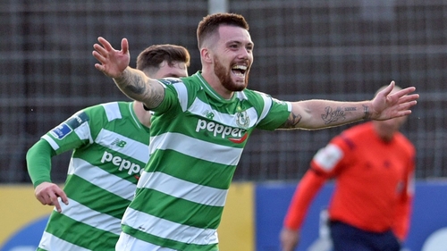 Brandon Miele celebrates his equaliser