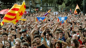 Protests in Catalonia over violence by police during the referendum