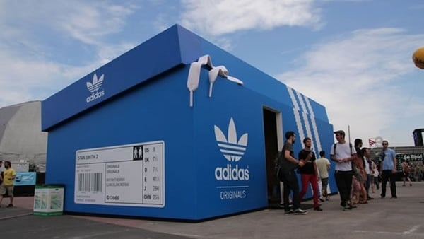 An Adidas pop-up store in London