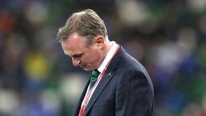 Michael O'Neill dejected in defeat