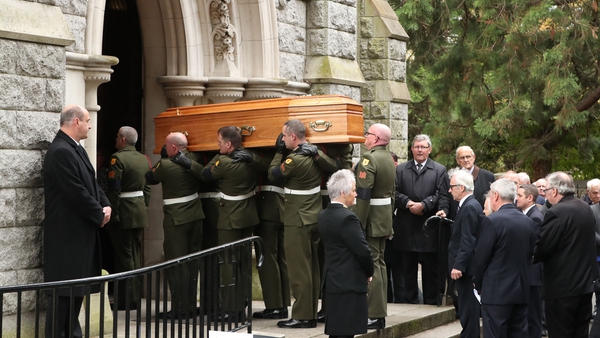 Liam Cosgrave's requiem mass took place at the Church of the Annunciation in Rathfarnham