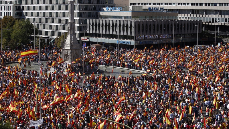 Image result for Demonstrations in Brussels for Spanish Unity