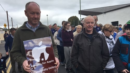 Today's march was organised by a campaign group calling itself 'Apple for Athenry'