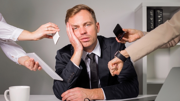 tired man at work