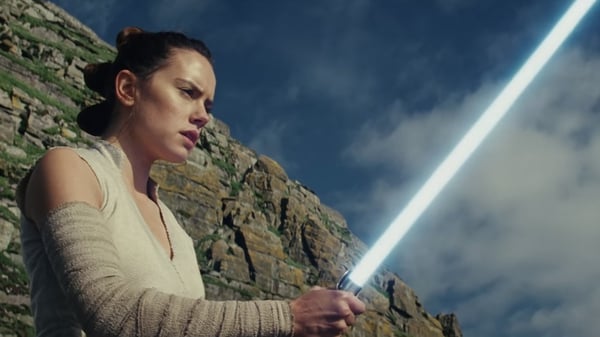 Daisy Ridley wields a lightsaber in the trailer for Star Wars: The Last Jedi