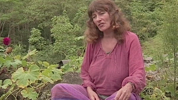 Jenny James, founder of the Atlantis community, in Declan Lynch and John Coffey's documentary Atlantis: 25 Years Of Solitude