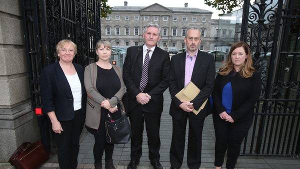 (L-R) Helen Grogan, Hazel Melbourne, Padraic Kssane, Thomas Ryan and Niamh Byrne addressed the Oireachtas Finance Committee