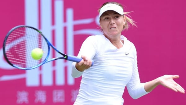 Maria Sharapova during the semi-finals of the Tianjin Open.