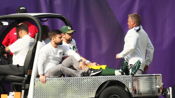 Rodgers suffered the injury in the first quarter