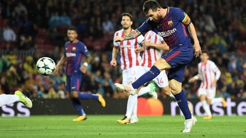 Lionel Messi hit his 100th goal in European football