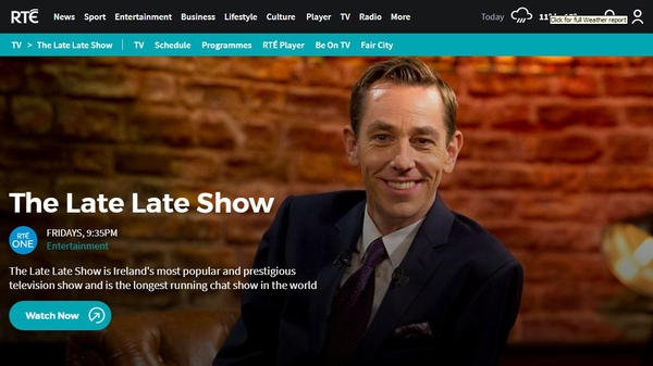 RTE.ie has redesigned and revamped its TV section