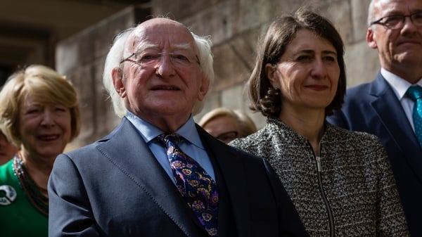 President Michael D. Higgins with the Premier of New South Wales Gladys Berejiklian during his State Visit to Australia