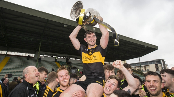 Daithi Casey lifts the cup