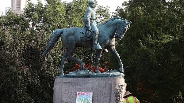 The Robert E Lee statue in Charlottesville, Virginia. Photo: Getty Images