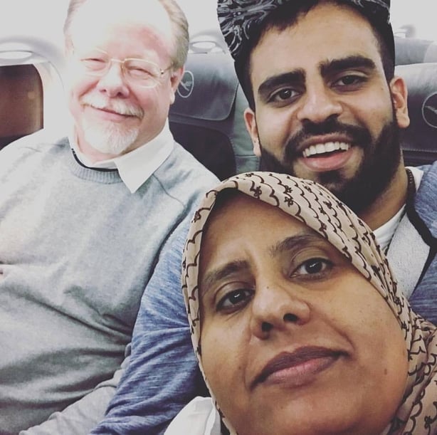 Ibrahim Halawa on flight back to Ireland
