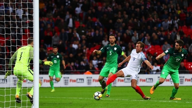Harry Kane scoring the last-minute winner against Slovenia which confirmed England's place in the World Cup