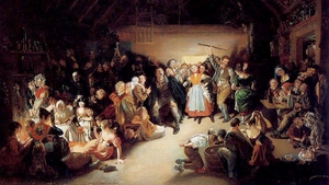 Snap-Apple Night, by Irish artist Daniel Maclise (1833), inspired by a Halloween party he attended in Blarney, Co Cork