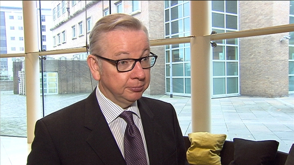 Michael Gove says he plans to travel to Dublin next month for talks with members of the Government