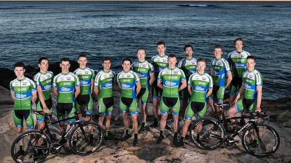 The An Post Chain Reaction Sean Kelly team at their launch in Spain last January