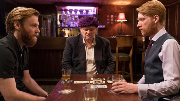 (L-R) Brian, Brendan and Domhnall Gleeson in Psychic