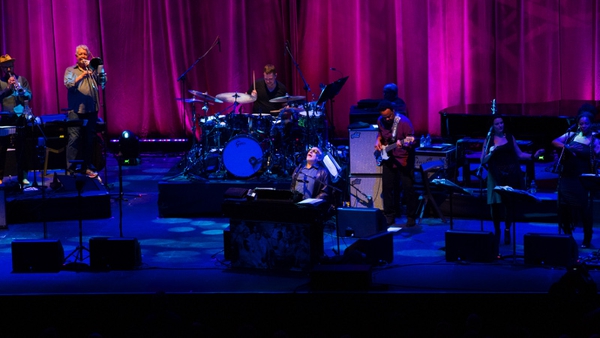 Donald Fagen lost in music at the 3Arena on Monday night. Picture credit: Pedro Giaquinto