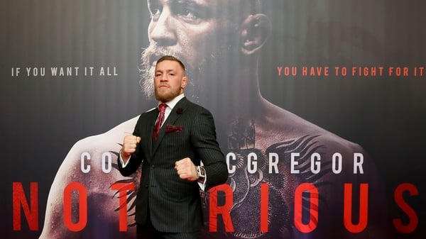 Conor McGregor on the red carpet in The Savoy Cinema, Dublin