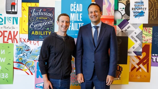Taoiseach Leo Varadkar and Facebook CEO Mark Zuckerberg