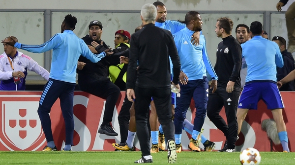 Evra was sent off before Thursday's Europa League tie against Vitoria after lashing out at a Marseille fan